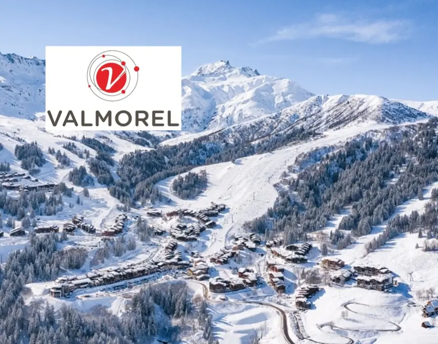 photo de Valmorel et logo de Valmorel