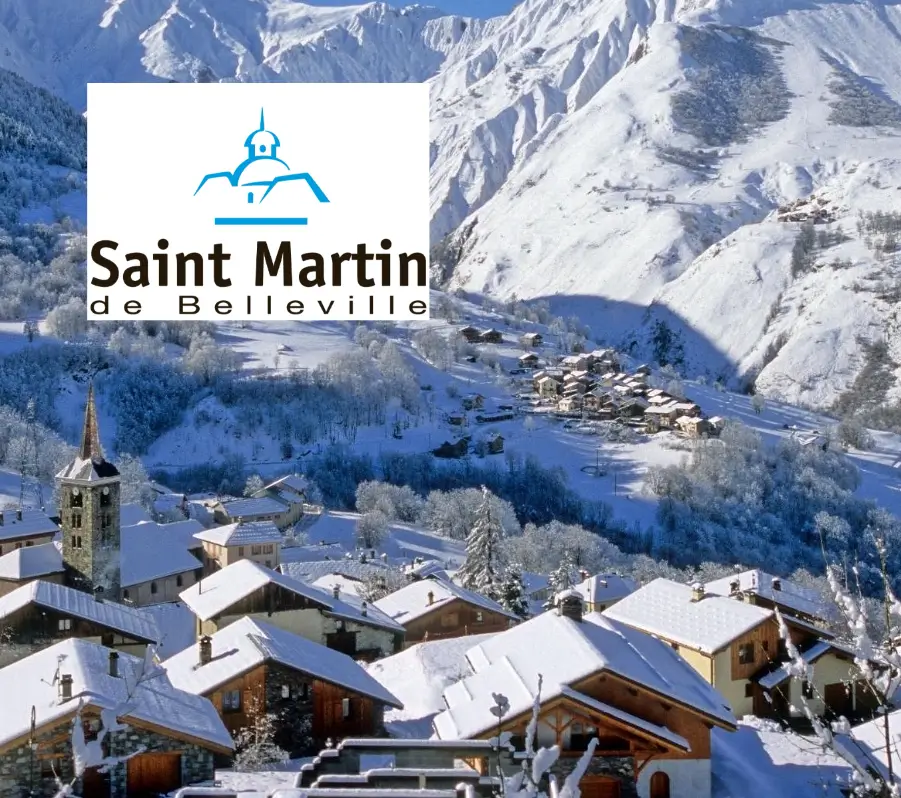 photo saint martin de belleville avec logo de saint martin de belleville
