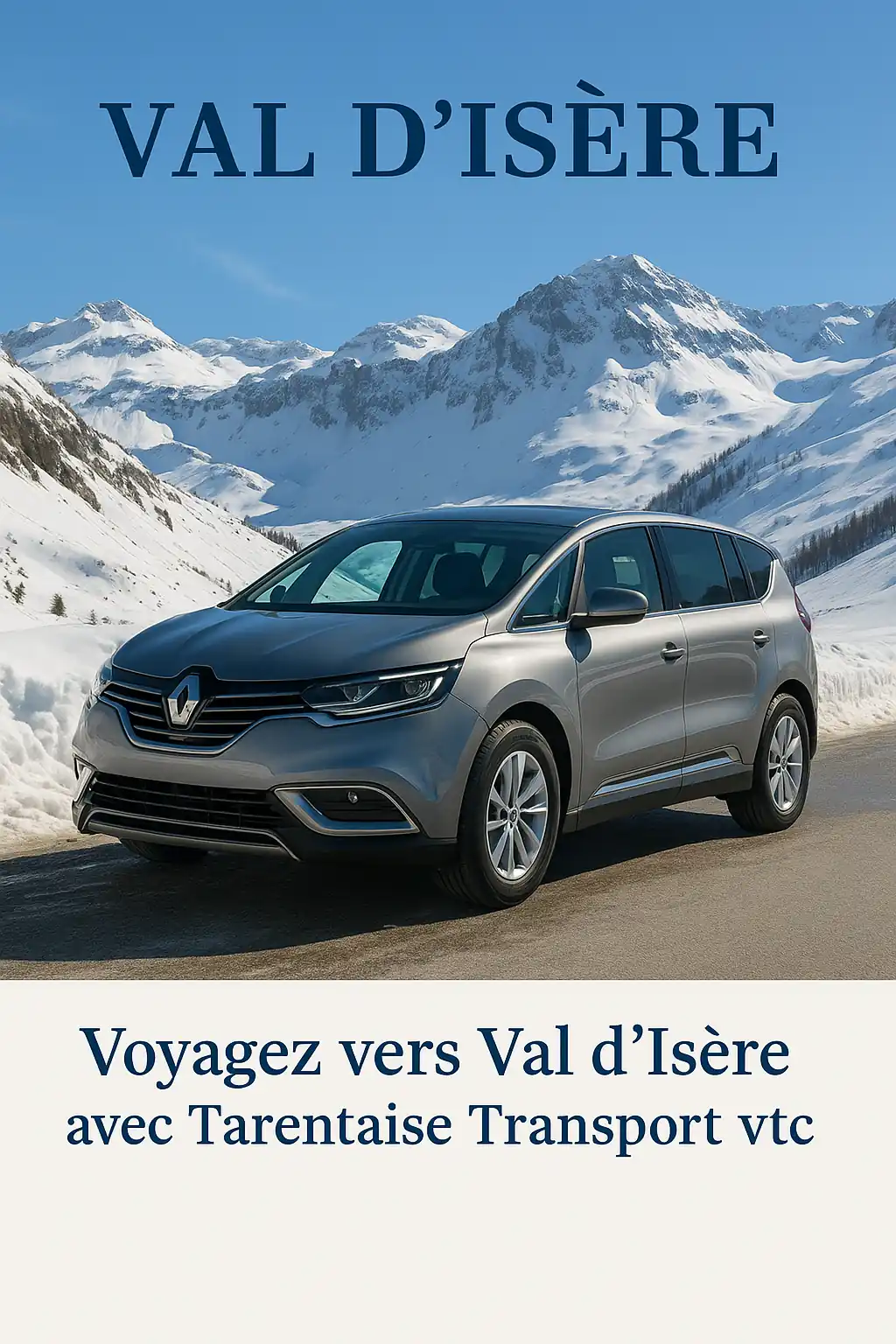 Transfert Taxi VTC Genève Aéroport vers Val d’Isère, station de ski prestigieuse des Alpes françaises